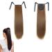 prinfantasy Ponytail Extension Straight Wrap Around Pony Tail Clip In Hair Extensions Silky One Piece Long Hairpiece For Women Beauty Light Brown GBMW037 GBMW037 22 inch