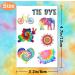 Tie Dye Temporary Tattoos Stickers 120pcs - Birthday Party Decorations for Kids - Carnival Rewards - Buy Online on GoSupps.com