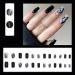 FURUBETA Medium Black Butterfly False Nails | Coffin Acrylic Press on Nails for Women and Girls - 24PCS - Buy Online on GoSupps.com
