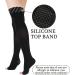 LIN Performance Thigh High Compression Stockings 15-20 mmHg for Men & Women - Open Toe Dot-Top Socks for Varicose Veins Swollen Legs Travel & Pregnancy (Black Medium - Buy Online on GoSupps.com