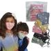 Universal 2525 Cloth Face Masks for Kids - 5 Color Assortment - Washable & Reusable Facemask for Nose & Mouth - 100% Cotton 2 Layer Protection from Dust Pet Dandeer & Airborn Allergens