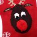 Christmas Dog Sweater - Red Moose Turtleneck Knitwear for Puppies | Warm Pet Gift for Holiday Parties - XXS Size - Buy Online on GoSupps.com