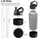 KMN Flex Straw Lid for Hydro Flask Wide Mouth - Black, Silicone Boot - Replacement Lid for Hydroflask 12-64 oz - Water Bottle Accessories - Buy Online on GoSupps.com