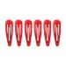 HD Novelty Hair Accessories Snap Hair Clips Bendies Sleepies 6Pcs 5CM Snap Hair Clips School Colours Hairclips Hair Accessories for Girls & Women (Red)