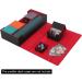 Scimi Premium Trading Card Storage Box - Holds 800+ Sleeved Cards - for MTG, YuGiOh, Uno, Pokemon, Sport Cards - with Mat Case and Strong Magnet Closure - Black & Red - Buy Online on GoSupps.com