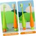 Frcolor 4-Piece Manual Carrot Toothbrush Set - Daily Oral Care Tools for Kids | Thorough Cleaning & Comfort - Buy Online on GoSupps.com