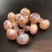 Natural Crystal Rough Home Decor 10pcs Natural Gold Plating Flower Agate Quartz Mushroom Cherry Blossom Agate Crystal Buttom Mushroom Gifts Natural Crystal Raw Stones and Minerals