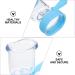Healifty Glass Cleaner Accessories Set - 6pcs Sky-blue Silicone Cups for Effective Cleaning of Glasses, Makeup Tools, and Bath Containers - Buy Online on GoSupps.com