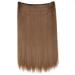 Silk-Co 40cm Chestnut Brown Hair Extensions | Smooth Invisible Cord Synthetic Realistic Style | Perfect for Women - Buy Online on GoSupps.com