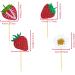 Mulukaya 24Pcs Glitter Strawberry Cupcake Toppers Treat Cake Picks for Fruit Theme Berry Baby Birthday Wedding Party Decorations Supplies - Buy Online on GoSupps.com