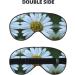 SSIMOO White Daisy Print Ultra-Soft Light-Blocking Eye Mask | Optimal Comfort for Restful Sleep - Black - Buy Online on GoSupps.com