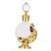 MUSISALY 1pc Peacock Essential Oil Bottle Perfume Dropper Bottle Home Perfume Bottle Glass Perfume Bottle Liquid Dispenser Glass Empty Holder Empty Perfume Bottle Women Perfume Bottle 3.1x10.5cm Golden