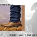 Ribetrini Men's Western Cowboy Work Boots - Square Toe Pull On Chunky Heel Platform Mid Calf Yellow Boots (Size 9.5) - Buy Online on GoSupps.com