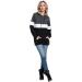 HAPPY MAMA Women's Nursing Hoodie 503p - Graphite/Off White/Black | Maternity Breastfeeding Top - Buy Online on GoSupps.com