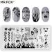 MRFOX 5-Piece Nail Stamping Set: Marbled Punk Spider Web Heart Star Leaf Theme | DIY Nail Art Stamping Template - Buy Online on GoSupps.com
