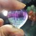 AxBALL 1 Piece Crystal Heart Natural Colorful Fluorite Quartz Hearts Beautiful Gemstone Heart Pendant