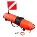 Owekfifv Safety Inflatable Scuba Diving Float Marker Buoy with Diver Down Flag and 75ft Line for Scuba Diving, Spearfishing, Free Diving, Snorkeling Orange