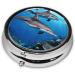 Killer Whale1 Printed Mini Round Pill Box | 3 Compartment Portable Pill Organizer for Travel Home & Office - Buy Online on GoSupps.com