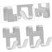 Alipis 6 Pcs Hook up Stainless Steel Hooks Cabinet Door Dual Hooks Wreath Hat Hooks Double The Hook 4X4CMx3pcs Silverx3pcs - Buy Online on GoSupps.com