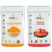 NACHT Pack of 2 - Cheddar Cheese Powder (Orange) and Tomato Powder (200 GM Each) Combo Pack 400 GM