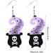 Feylie Halloween Earrings - Trendy Skull Jewelry for Women & Girls | Unique Acrylic Ear Fans & Perfect Gift - Buy Online on GoSupps.com