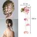 2pcs Pink Silk Flower Duckbill Clips - Tassel Barrettes for Stylish Hair Accessory | MGPFERD - Buy Online on GoSupps.com