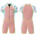 Wetsuit for Kids Girls Boys Neoprene Shorty Wet Suit Thermal Swimsuit 2.5MM 2MM, Neoprene or Spandex Sleeve Optional for Water Sports Height 46-48 ft/Weight 66-84 lb / 2XL 2mm Pink (Spandex Sleeves)
