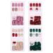 Hugttt 120 Pieces Short False Nails Matte Fake Nails Artificial Nails Tips Press on Nails Full Cover Fingernails Set With Glue and Files Stick 12 Sizes 4 Style
