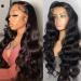 Body Wave Lace Front Wigs Human Hair 180% Density 13x6 HD Transparent Lace Frontal Wigs for Black Women 22inch Brazilian Virgin Human Hair Pre Plucked with Baby Hair Natural Hairline 22 Inch 13x6 Body Wave Wig