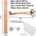 100 Wood Candle Wicks with Trimmer | Natural Crackling Wooden Wicks for DIY Candle Making | 5.1x0.5x0.04inch - Buy Online on GoSupps.com