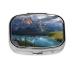 Banff National Park Printed Square Pill Box Portable Travelling Pill Box Medicine Organiser