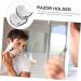 Housoutil 2-St Razor Holder - Shower Hook & Organizer Rack for Bathroom | Self-Adhesive Suction Cup Shaving & Luffa Storage Solution - Buy Online on GoSupps.com
