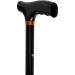 PCP Mobility & Homecare Adjustable Travel Folding Cane Fritz Handle black with Mahogany Handle 3/4-Inch Tip Size - Buy Online on GoSupps.com