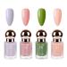 Nail Polish Set Quick Dry & Long Lasting Rose Pink Nail Varnish Nude Pink Nail Polish 4 Color Nail Polish for DIY Nail Art at Home No Need Cure 15ML