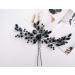 Beryuan Women's Rhinestone Hair Jewelry | Classic Black Crystal Flower Hairpin Clip for Weddings & Parties | Bride & Girl Hair Accessories Gift - Buy Online on GoSupps.com