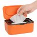 Wet wipes box seposve wet cloth donors for baby and adults refillable damp toilet paper box keeps cloths fresh single -handed operation orange