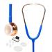 Rose Gold Stethoscope Dualhead Stethoscope for Doctors&Nurses - Dual Head Diaphragm Bell Stainless Steel Stethoscope with Adult Pediatric infant Convertible chestpiece for Doctors Nurses Blue Glitter Rose Gold