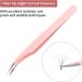 FADLASH Pink Dolphin-Shaped Fiber Tip Curved Eyelash Extension Tweezers - Professional Lash Tool - Buy Online on GoSupps.com