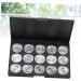 Outanaya 15 Eyeshadow Case Empty Cosmetic Travel Makeup Case Cosmetic Cases for Traveling Empty Makeup Silver - Buy Online on GoSupps.com