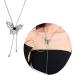 Oralgos Zircon Butterfly Choker Necklet - Adjustable Long Quasten Elegant Chain for Girls - Perfect for Weddings & Parties - Buy Online on GoSupps.com