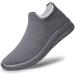 Vidbiv Men Slip-On Casual Trainers Walking Shoes - Lightweight & Breathable Mesh Sneaker in Grey-1 - Buy Online on GoSupps.com