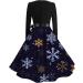 Hanxiulin Women's Christmas Hoodie Dress - Elk Party Sweatshirt with Pocket | Fashion Jumper for Autumn Winter - Dark Blue XXL - Buy Online on GoSupps.com
