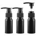 ZEOABSY 3 Pieces Empty 30ml Black Aluminium Lotion Pump Bottle Aluminum Bottles with Black Pump Head Travel Metal Bottles for Cosmetic Shampoo Body Washing Gel Essential Oil Liquid Dispenser