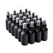 7 Colors Available - The Bottle Depot Bulk 24 Pack 2 oz Black Glass Bottles with Spray Wholesale Quantity for Essential Oils, Serums with Pretty Frosted Finish to Protect and Preserve Quality Black Frosted