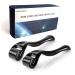 Rollnewskin Derma Roller for Beard Hair Skin Face 2Pack (0.5mm+1.0mm) 540 Titanium microneedle - Self Care Gifts for Men and Women Facial Skin Care Tools (0.5+1.0)mm