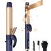 Rotating Curling Iron 5 Temperature 1 1/4 in Automatic Curling Iron Dual Voltage 360 Rotating Hair Curler Travel Auto Hair Curling Wands 1H Auto-Off & 30s Fast Heat Self Curler Hair Styling Tools Blue