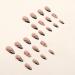 24 Pcs Medium Almond Shape Press on Nails with Black Gold Glitter Lines - False Nails for Women | DIY Manicure Decor - Buy Online on GoSupps.com