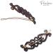 Parcelona French Little Hearts Shell Black Small Celluloid Acetate Side Slide Barrette Snap on Hair Clips (4 Pack) - Buy Online on GoSupps.com