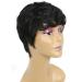 Shop Women's Black Wavy Synthetic Curly Wig - Perfect for 50s 60s 70s & 80s Styles | International Shipping Available - Buy Online on GoSupps.com