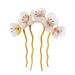 minkissy Petal Hairpin Jade Hair Forks Jade Hair Clip Hair Hanfu Hair Accessories Jade Hair Chopstick Retro Headpiece French Pin Women Hair Chopstick Bride Costume Hosta White